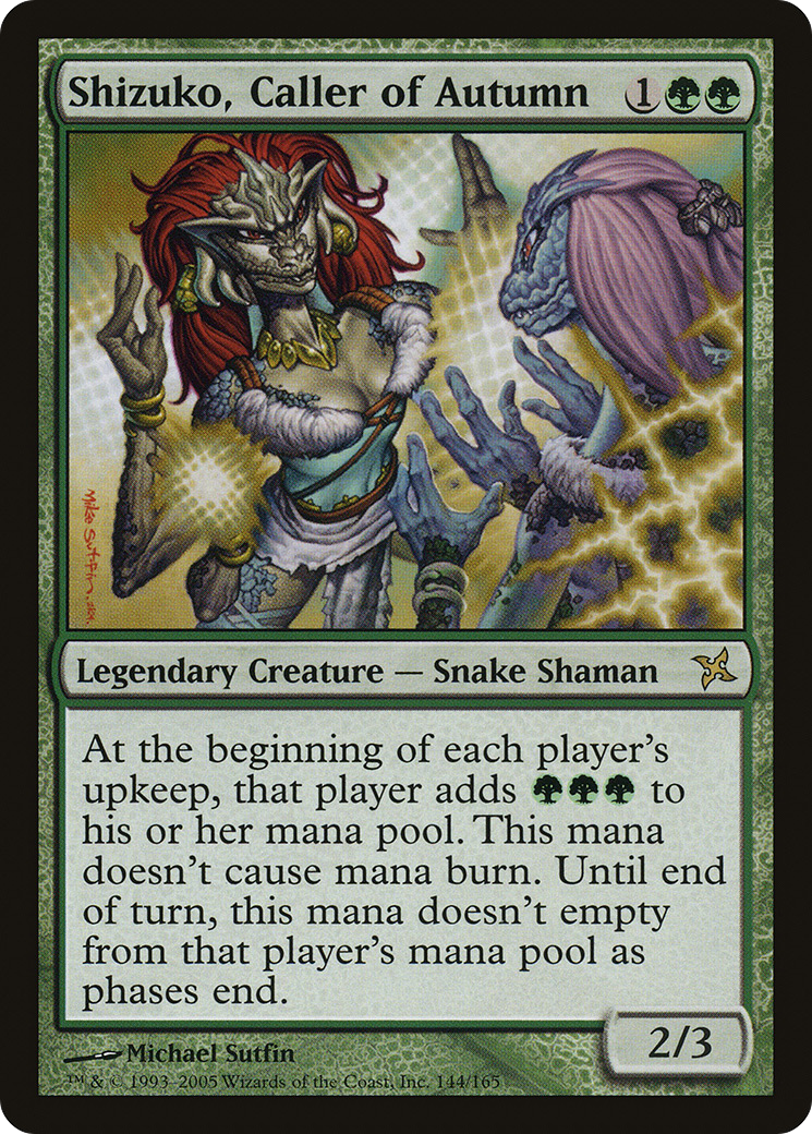 Image of Shizuko, Caller of Autumn (BOK-144) - Betrayers of Kamigawa Foil