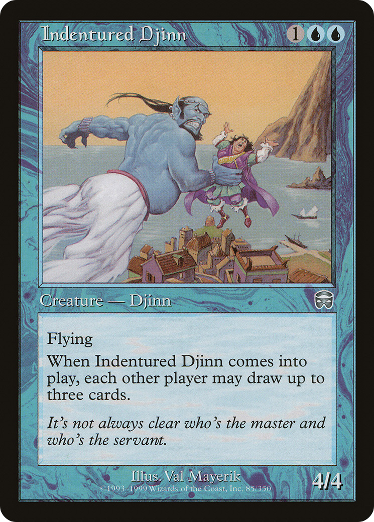 Image of Indentured Djinn (MMQ-085) - Mercadian Masques
