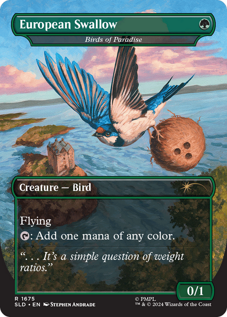 Image of Birds of Paradise // Birds of Paradise (SLD-1675) - Secret Lair Drop / African Swallow (Borderless) Foil