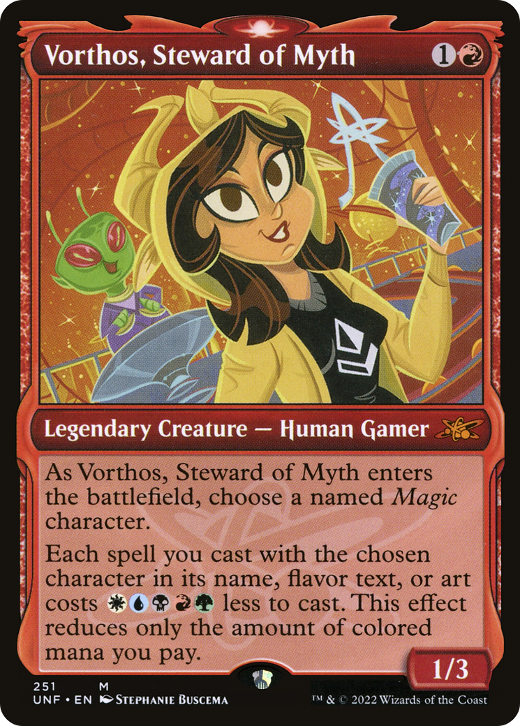 Image of Vorthos, Steward of Myth (Showcase) (UNF-251) - Unfinity: (Showcase) Foil
