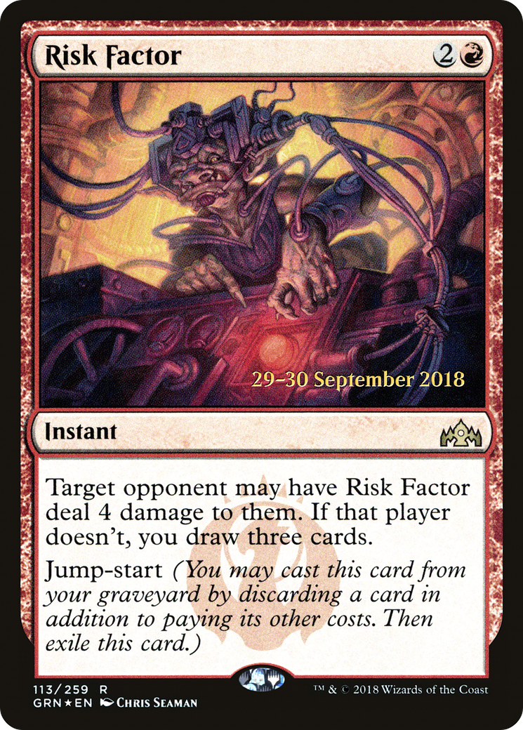 Image of Risk Factor (PRE-113) - Guilds of Ravnica Promos Foil