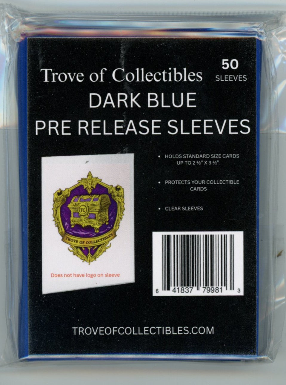 Image of Trove of Collectibles Pre Release Sleeves Dark Blue 50ct