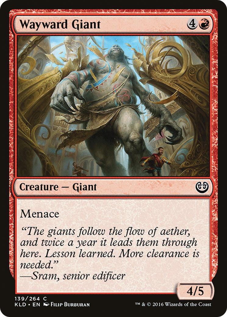 Image of Wayward Giant (KLD-139) - Kaladesh Foil