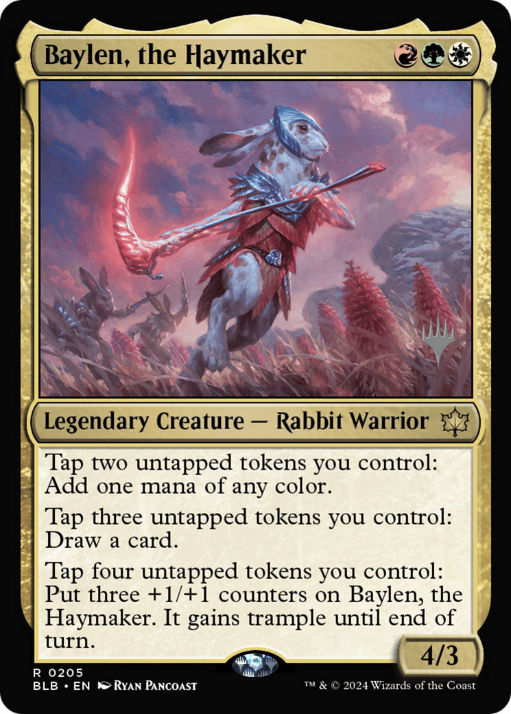 Image of Baylen, the Haymaker (PPBLB-205) - Bloomburrow Promos Foil