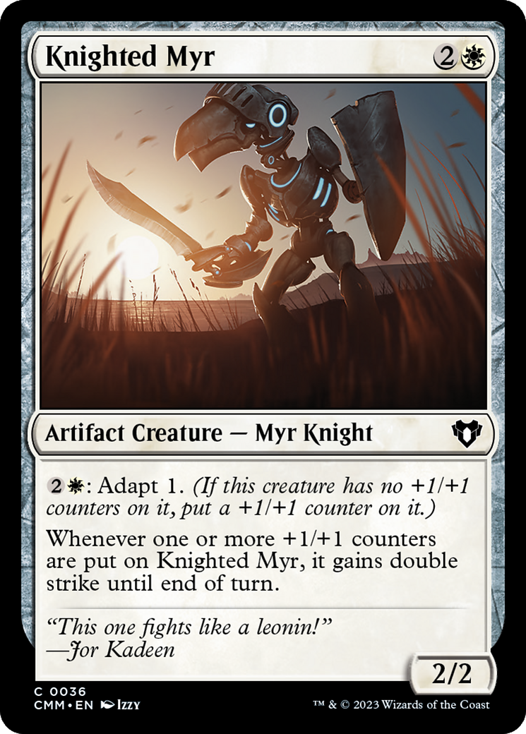 Image of Knighted Myr (CMM-036) - Commander Masters Foil