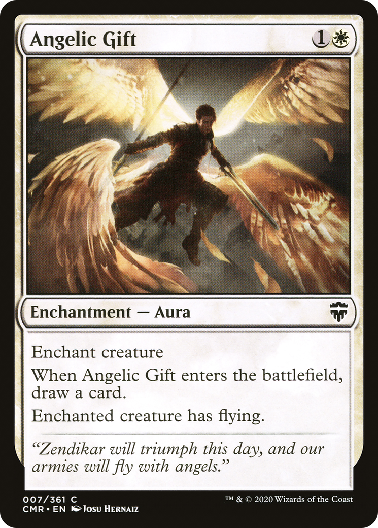 Image of Angelic Gift (CMR-007) - Commander Legends Foil