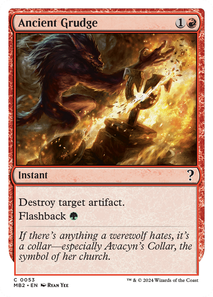 Image of Ancient Grudge (White Border) (MB2-053) - Mystery Booster 2