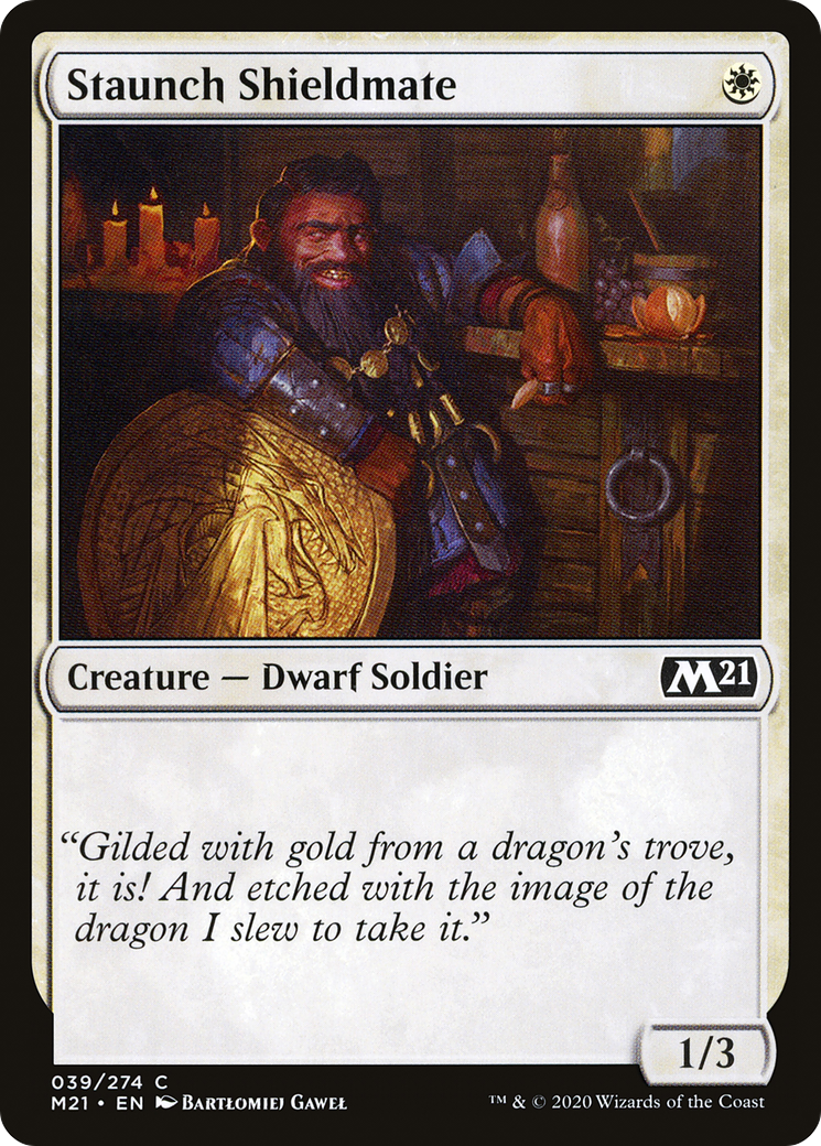 Image of Staunch Shieldmate (M21-039) - Core Set 2021 Foil
