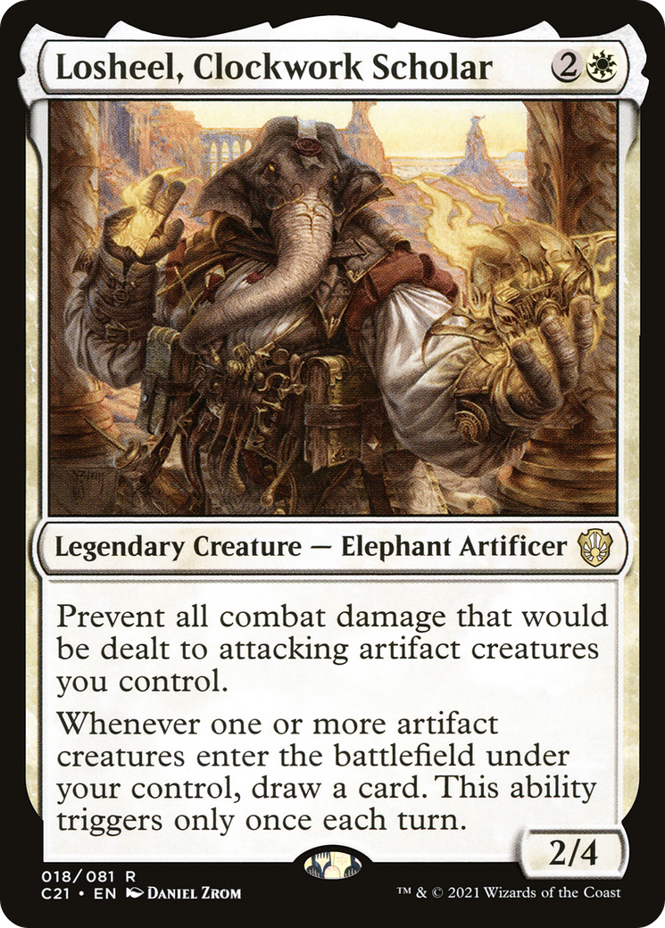 Image of Losheel, Clockwork Scholar (C21-018) - Commander 2021