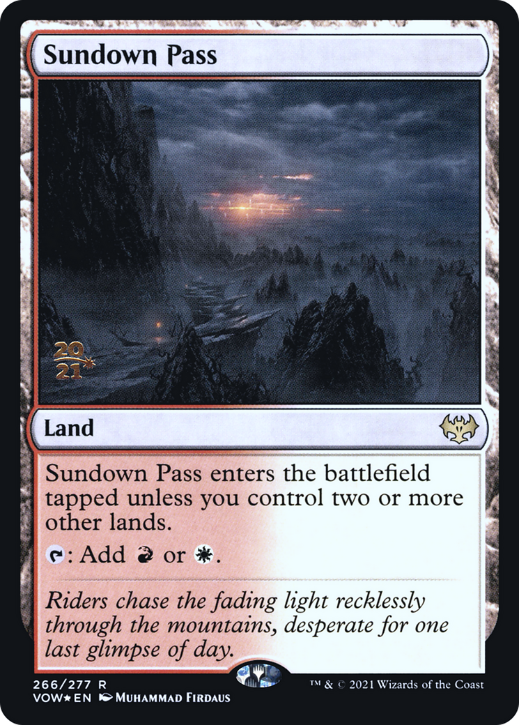 Image of Sundown Pass (PRE-266) - Innistrad: Crimson Vow Promos Foil