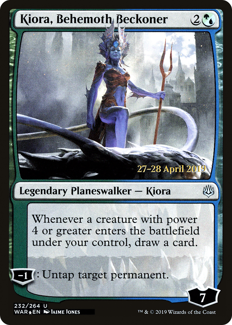 Image of Kiora, Behemoth Beckoner (PRE-232) - War of the Spark Promos Foil