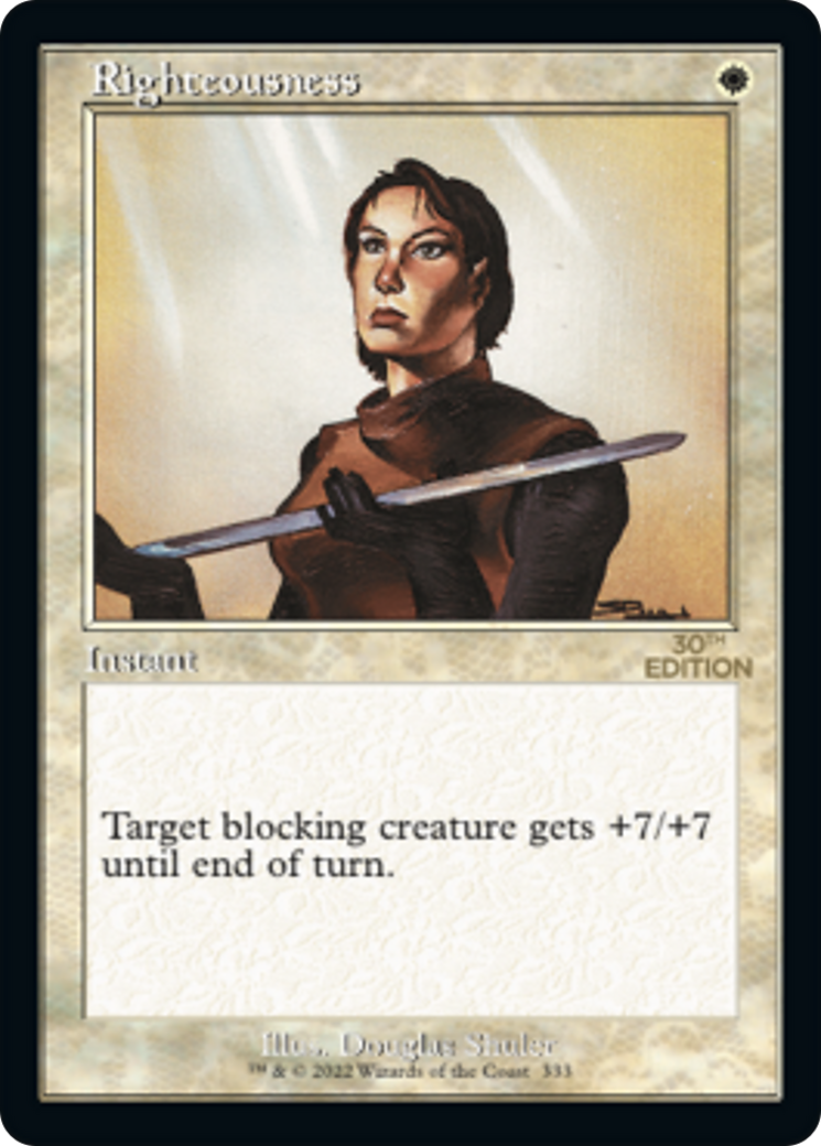 Image of Righteousness (Retro Frame) (30A-333) - 30th Anniversary Edition