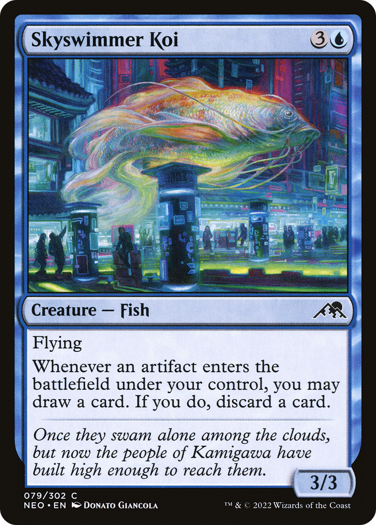 Image of Skyswimmer Koi (NEO-079) - Kamigawa: Neon Dynasty Foil