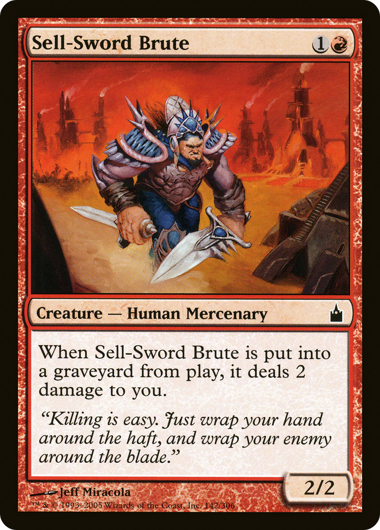 Image of Sell-Sword Brute (RAV-142) - Ravnica: City of Guilds