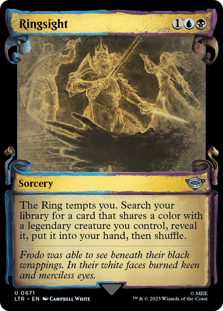 Image of Ringsight (Showcase Scrolls) (LTR-671) - The Lord of the Rings: Tales of Middle-earth: (Showcase) Foil