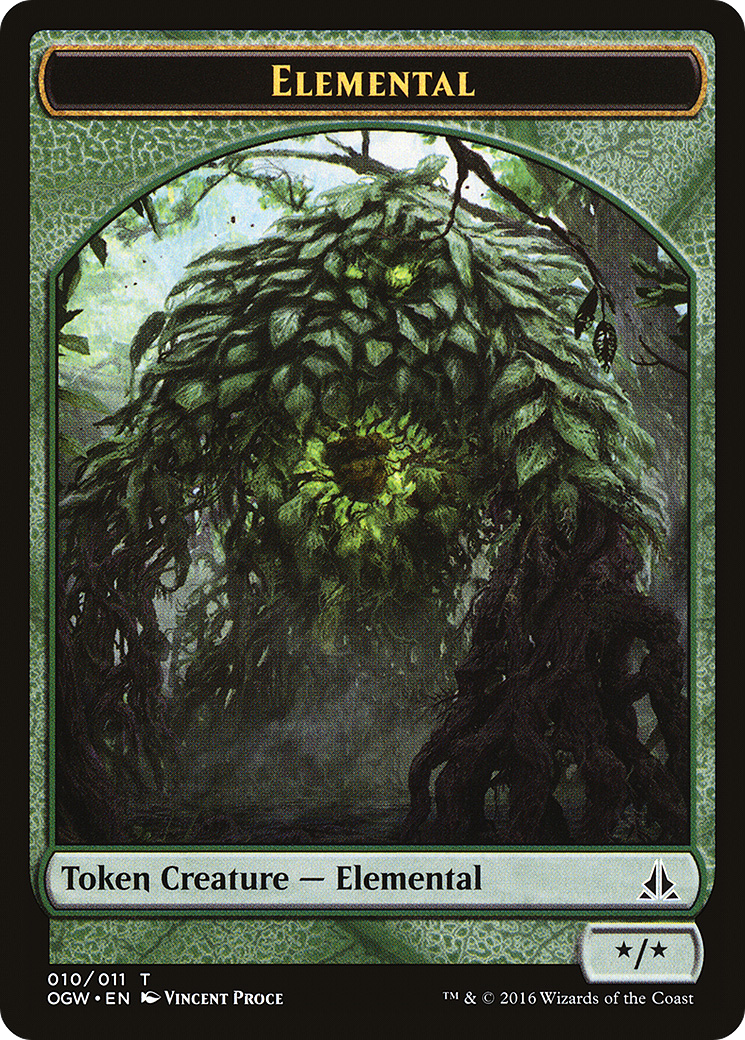 Image of Elemental Token (Green) (OGW-010) - Oath of the Gatewatch Tokens