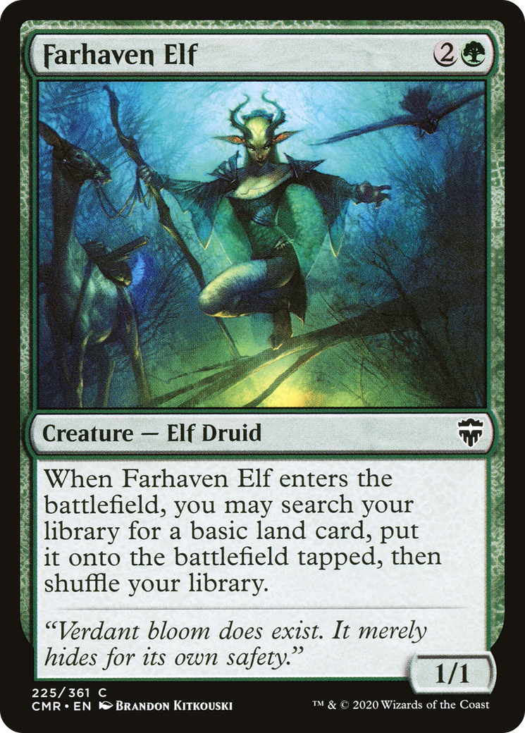 Image of Farhaven Elf (CMR-225) - Commander Legends Foil