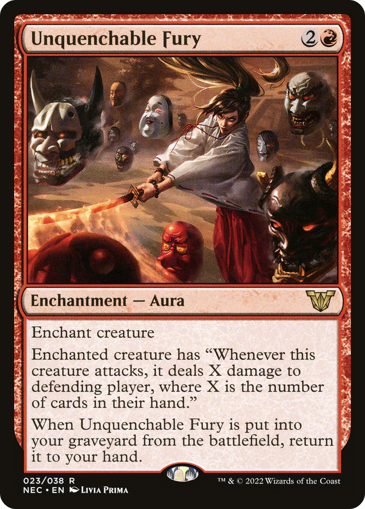 Image of Unquenchable Fury (NEC-023) - Neon Dynasty Commander