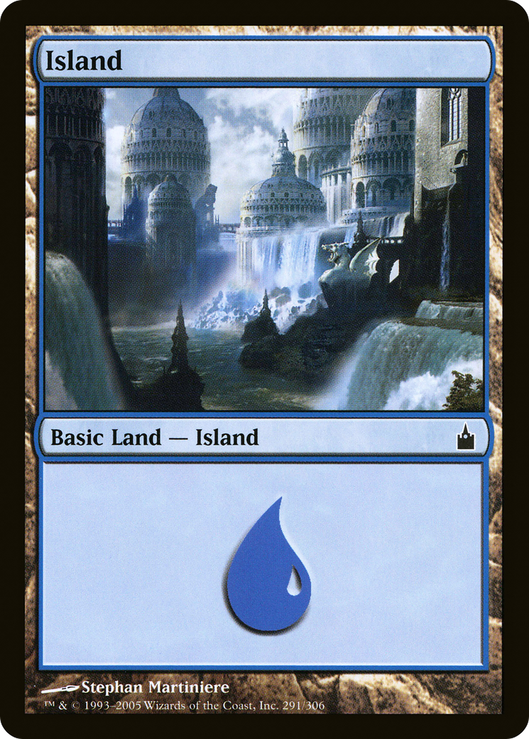 Image of Island (291) (RAV-291) - Ravnica: City of Guilds Foil