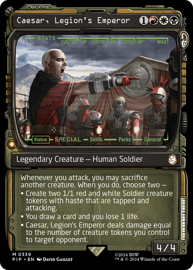 Image of Caesar, Legion's Emperor (Showcase) (PIP-339) - Fallout: (Showcase) Foil