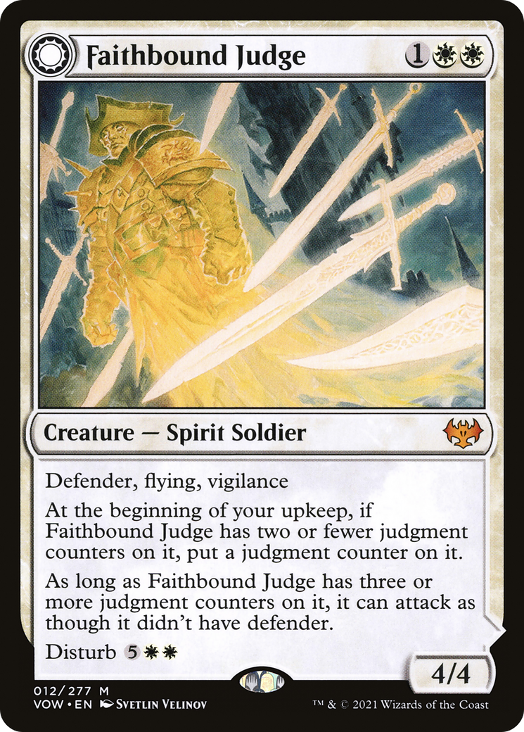 Image of Faithbound Judge (VOW-012) - Innistrad: Crimson Vow: (Double Faced Transform)