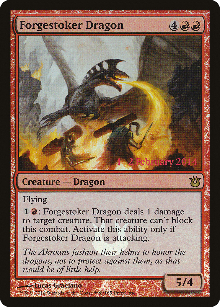 Image of Forgestoker Dragon (PRE-098) - Born of the Gods Promos Foil