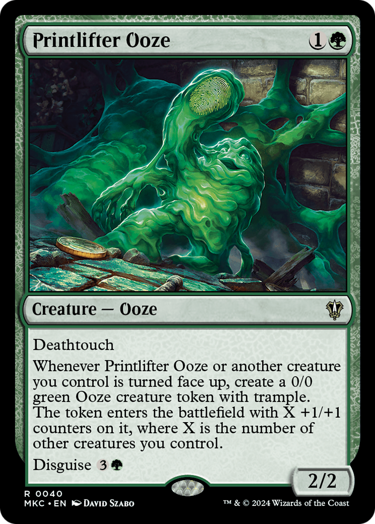 Image of Printlifter Ooze (MKC-040) - Murders at Karlov Manor Commander