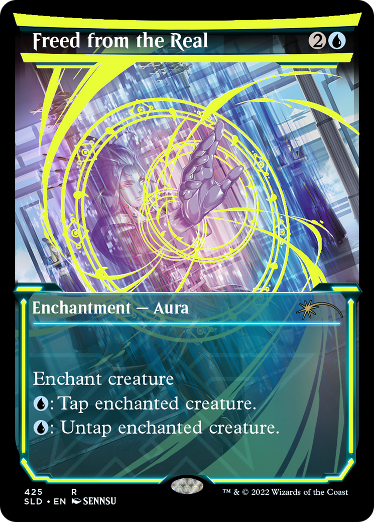 Image of Freed from the Real (Neon Yellow) (SLD-425) - Secret Lair Drop: (Showcase) Foil