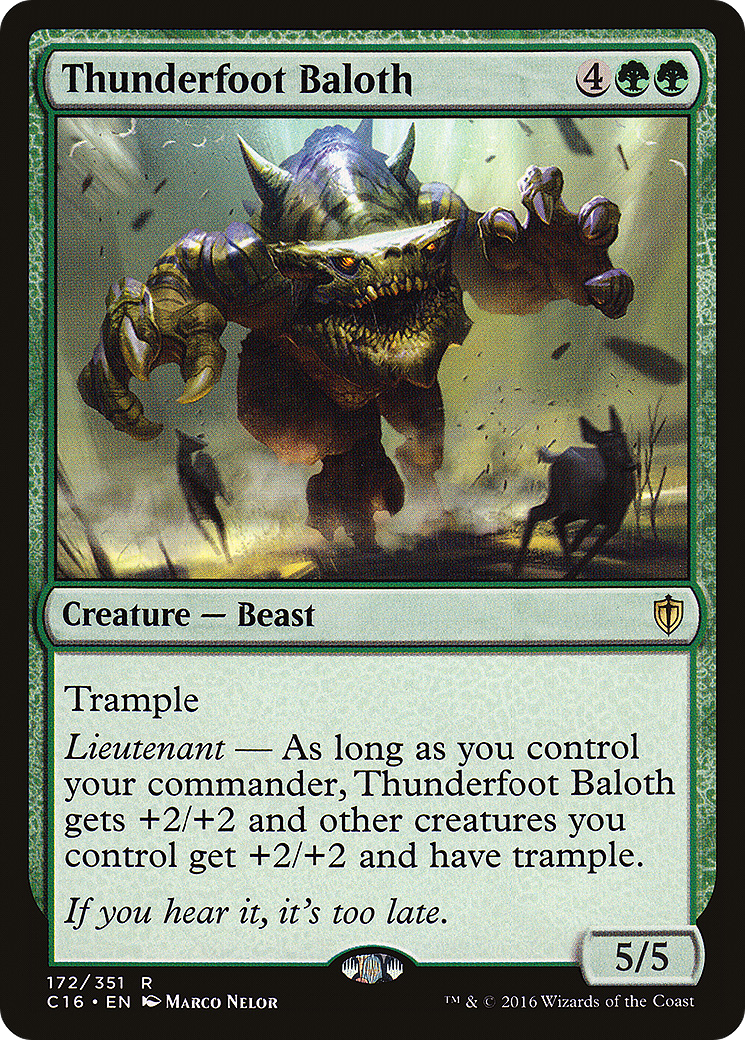 Image of Thunderfoot Baloth (C16-172) - Commander 2016