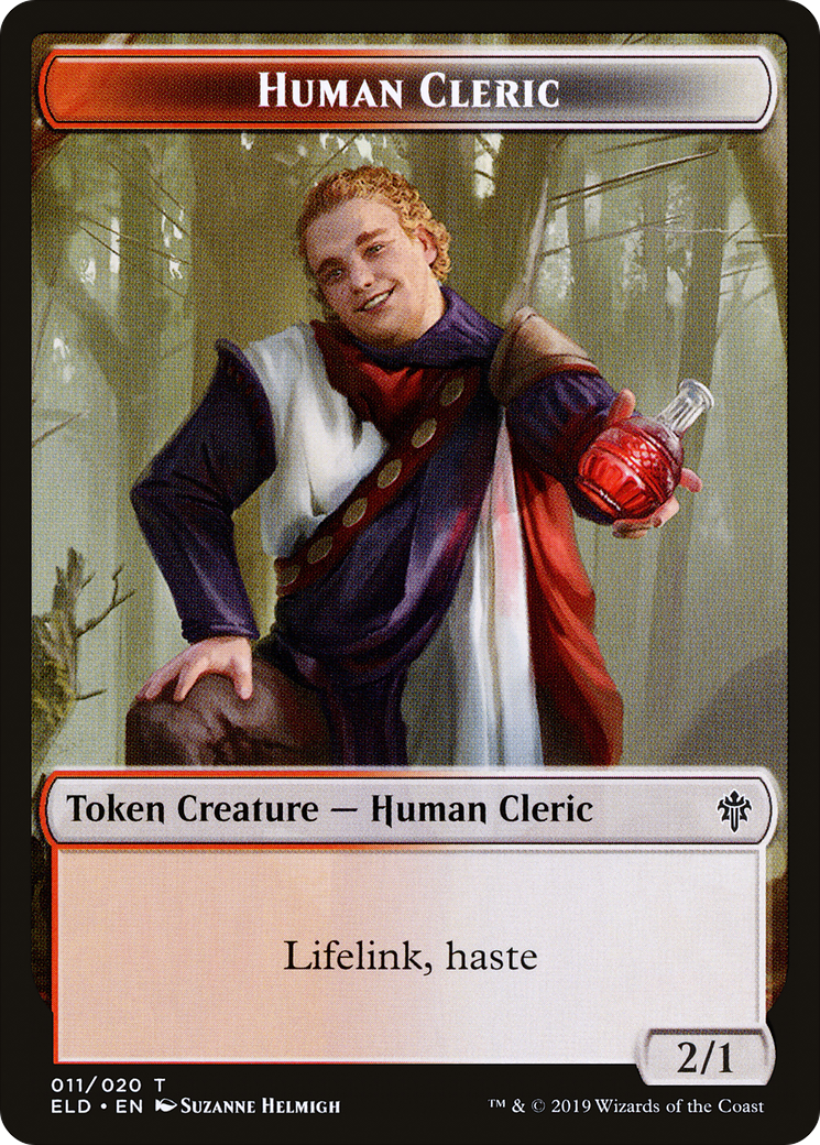 Image of Human Cleric (TELD-011) - Throne of Eldraine Tokens