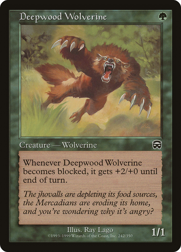 Image of Deepwood Wolverine (MMQ-242) - Mercadian Masques