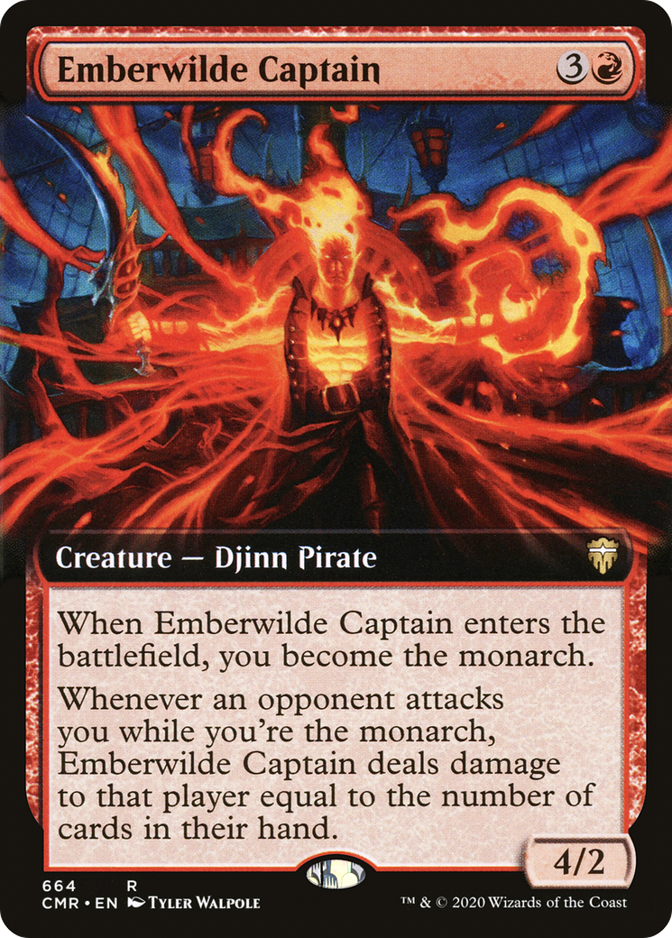 Image of Emberwilde Captain (Extended Art) (CMR-664) - Commander Legends: (Extended Art)