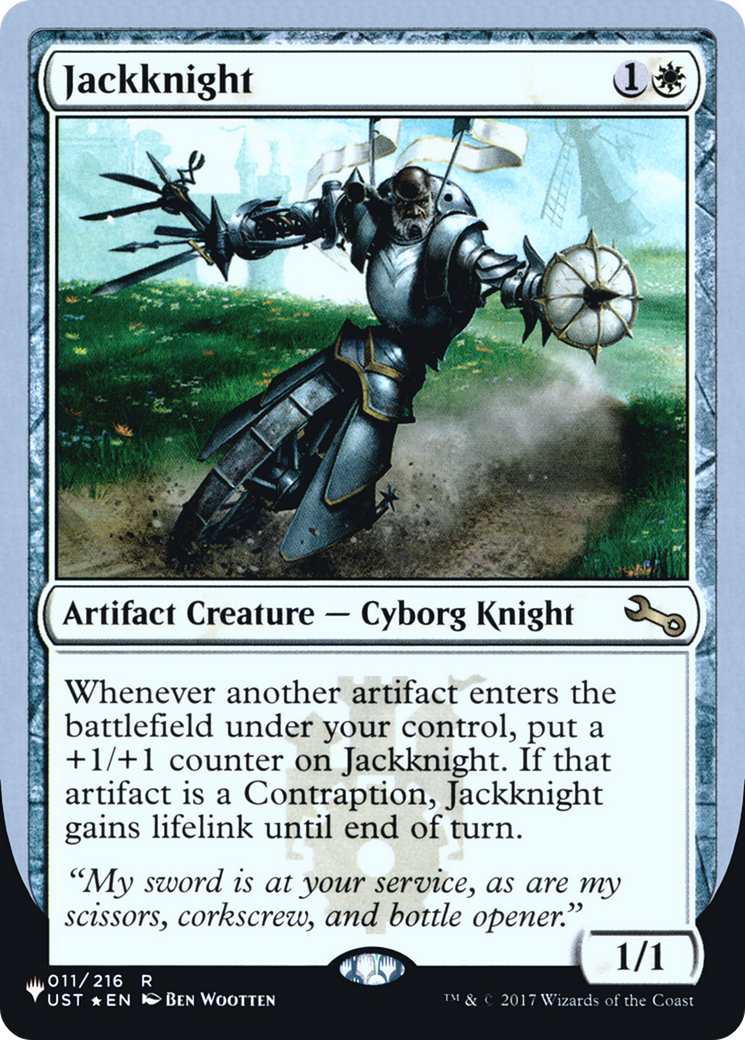 Image of Jackknight (LIST-011/216) - The List (Unfinity Foil Edition) Foil