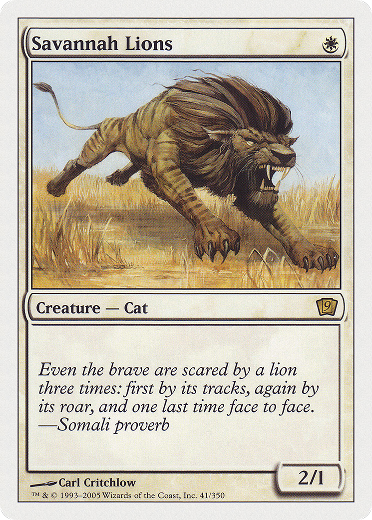Image of Savannah Lions (9ED-41★) - 9th Edition Foil
