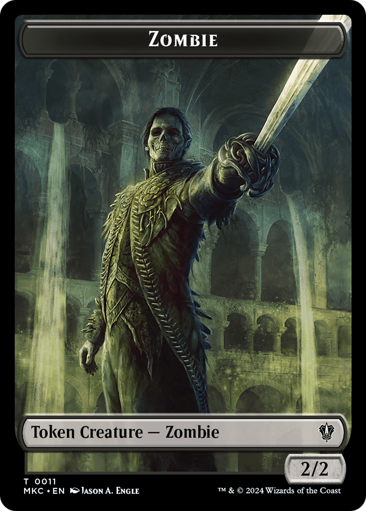 Image of Zombie (TMKC-011) - Murders at Karlov Manor Commander Tokens
