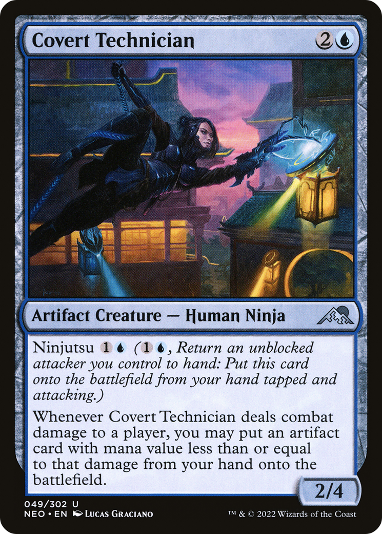 Image of Covert Technician (NEO-049) - Kamigawa: Neon Dynasty Foil