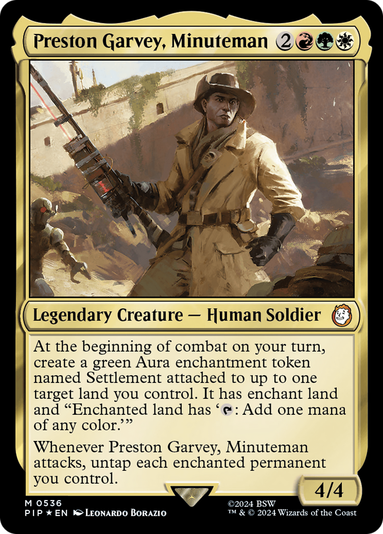 Image of Preston Garvey, Minuteman (Surge Foil) (PIP-536) - Fallout Foil