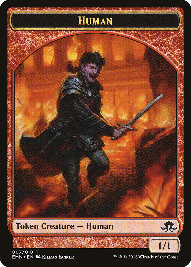 Image of Human Token (EMN-007) - Eldritch Moon Tokens
