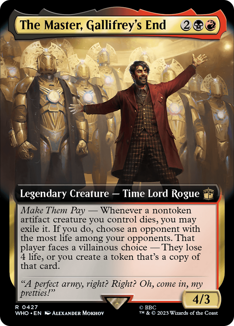 Image of The Master, Gallifrey's End (Extended Art) (WHO-427) - Doctor Who: (Extended Art)