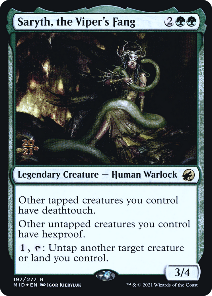 Image of Saryth, the Viper's Fang (PRE-197) - Innistrad: Midnight Hunt Promos Foil