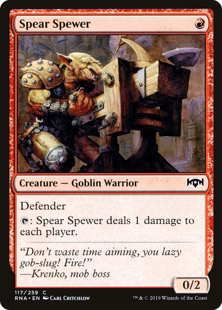 Image of Spear Spewer (RNA-117) - Ravnica Allegiance Foil