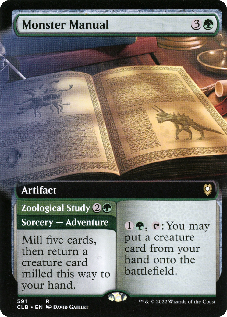 Image of Monster Manual (Extended Art) (CLB-591) - Commander Legends: Battle for Baldur's Gate: (Extended Art) Foil