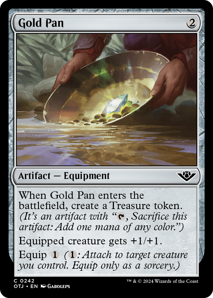 Image of Gold Pan (OTJ-242) - Outlaws of Thunder Junction Foil