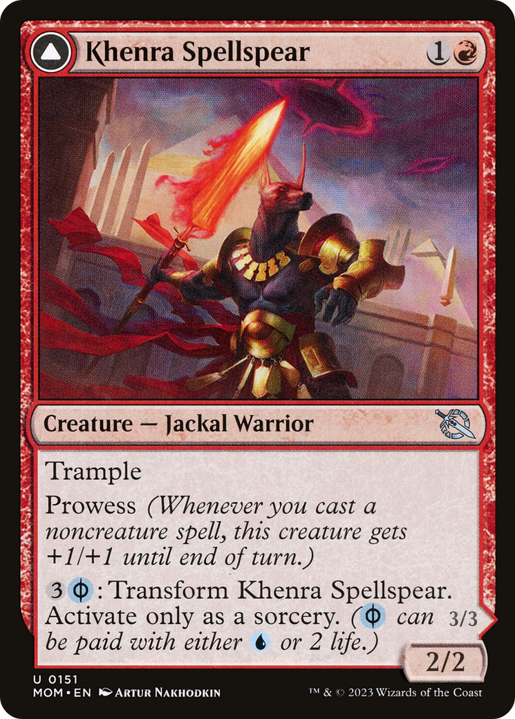 Image of Khenra Spellspear (MOM-151) - March of the Machine Foil