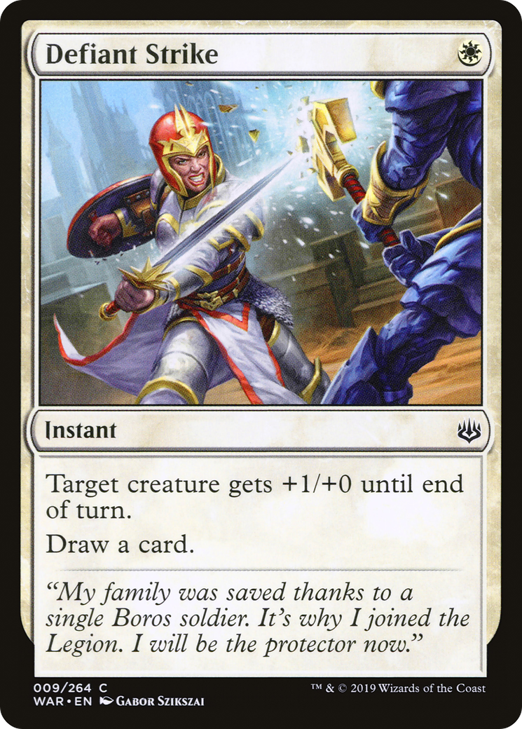 Image of Defiant Strike (WAR-009) - War of the Spark