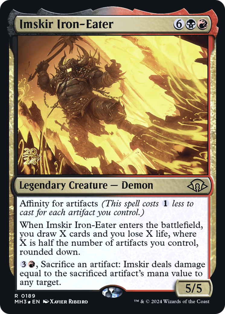 Image of Imskir Iron-Eater (PRE-189) - Modern Horizons 3 Promos Foil