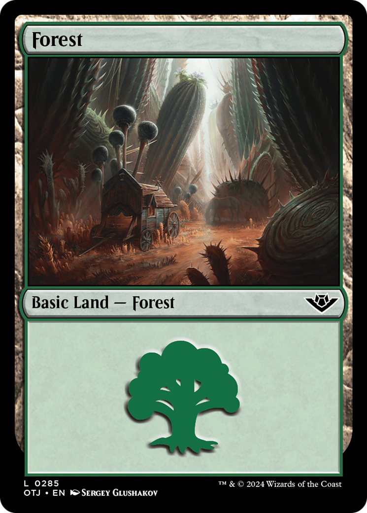Image of Forest (0285) (OTJ-285) - Outlaws of Thunder Junction Foil
