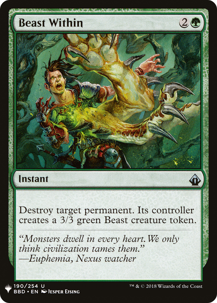 Image of Beast Within (BBD) (LIST-190) - The List