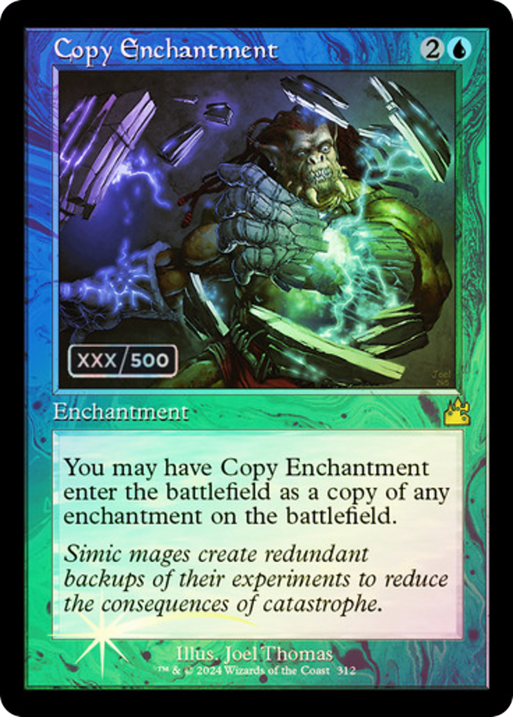 Image of Copy Enchantment (Retro Frame) (Serial Numbered) (RVR-312) - Ravnica Remastered Foil