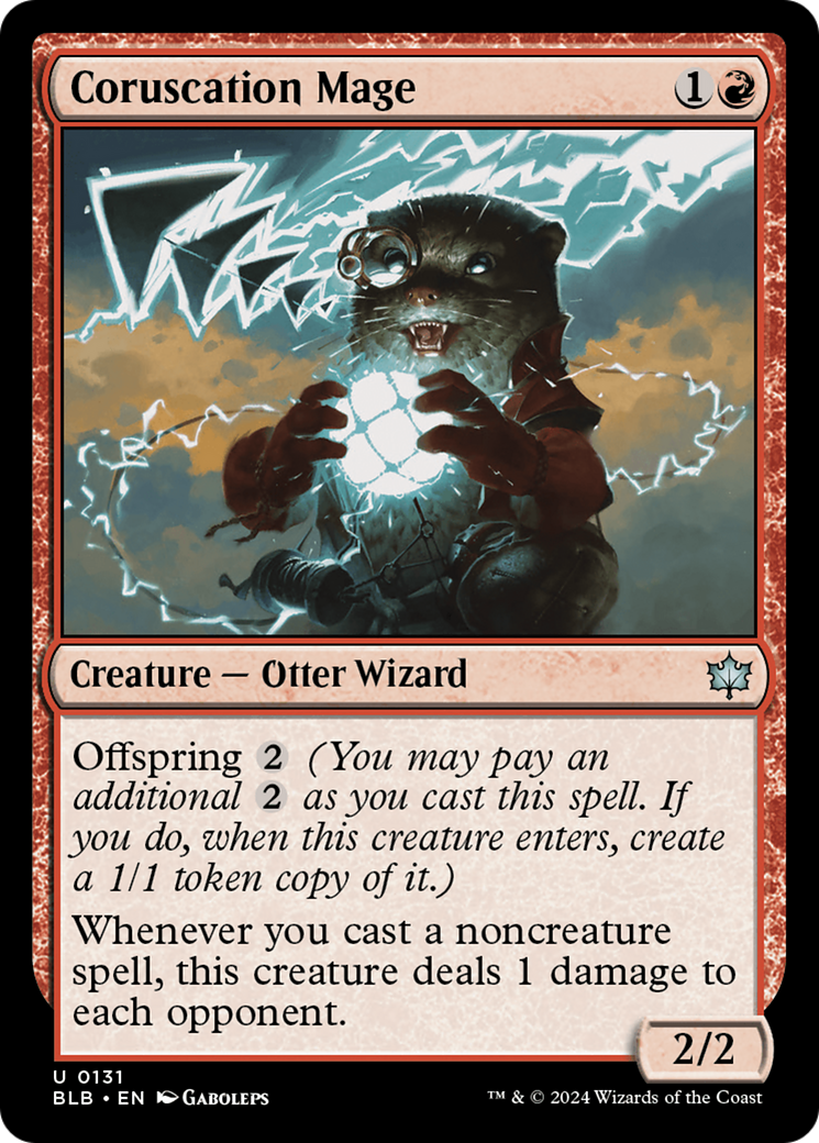 Image of Coruscation Mage (BLB-131) - Bloomburrow Foil